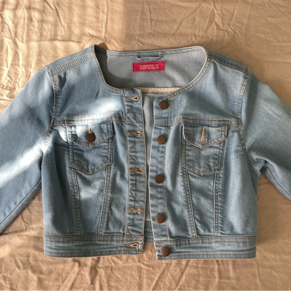 Forever 21 Cropped Jean Jacket